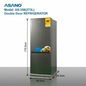 ASANO AS-358 (273L) Double Door Refrigerator