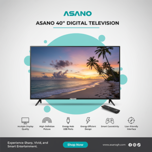 ASANO 40” Digital Television (HD Display)