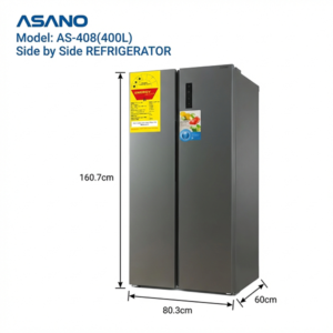 ASANO AS-408 (400L) Side by Side Refrigerator
