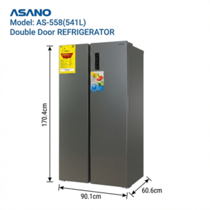 ASANO AS-558 (541L) Double Door Refrigerator